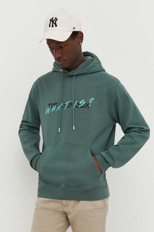 The Kooples hanorac de bumbac print verde HSWE28015K