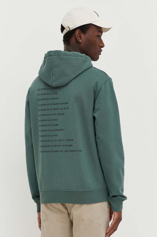 Îmbrăcăminte The Kooples hanorac de bumbac HSWE28015K verde