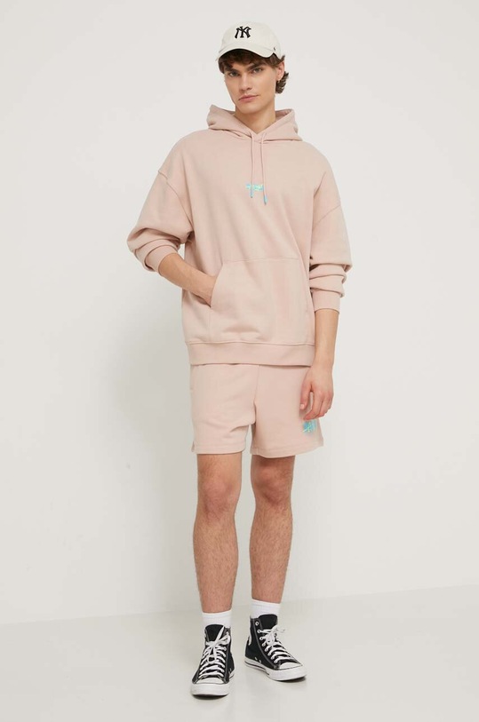 Βαμβακερή μπλούζα HUGO 50509979 ροζ SS24