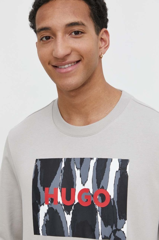 HUGO bluza bawełniana szary 50513335