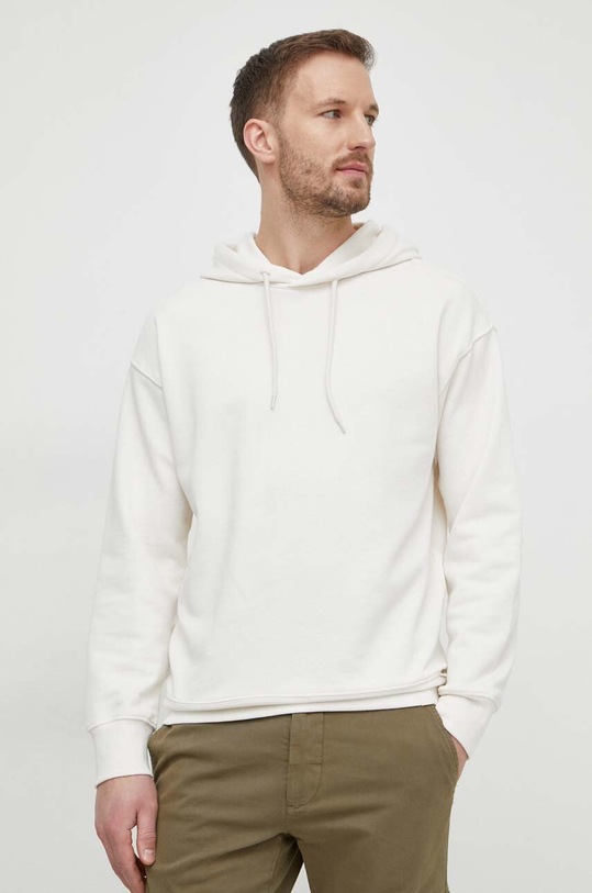 United Colors of Benetton hanorac de bumbac uni bej 3J68U2001