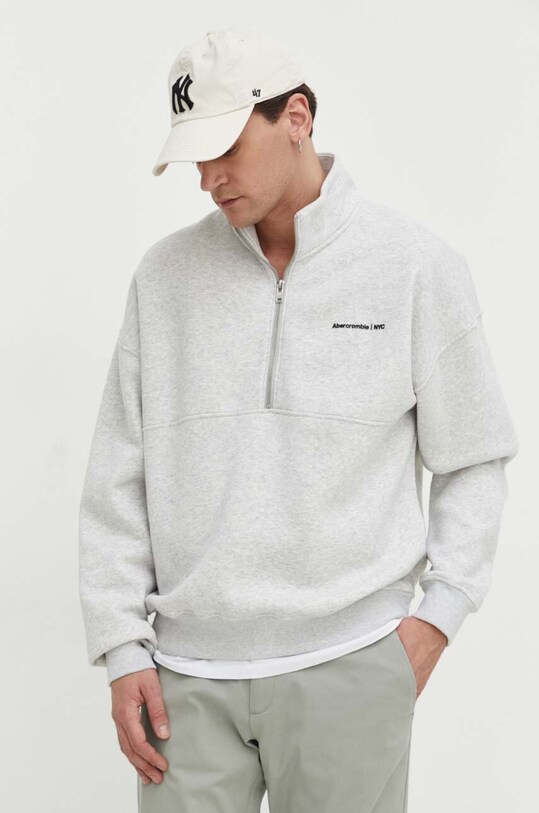 Abercrombie & Fitch bluza aplikacja szary KI122.4078.112