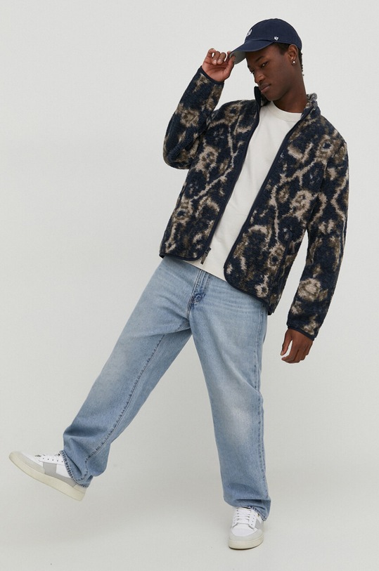 Abercrombie & Fitch hanorac fleece KI122.4088.208 bleumarin SS24