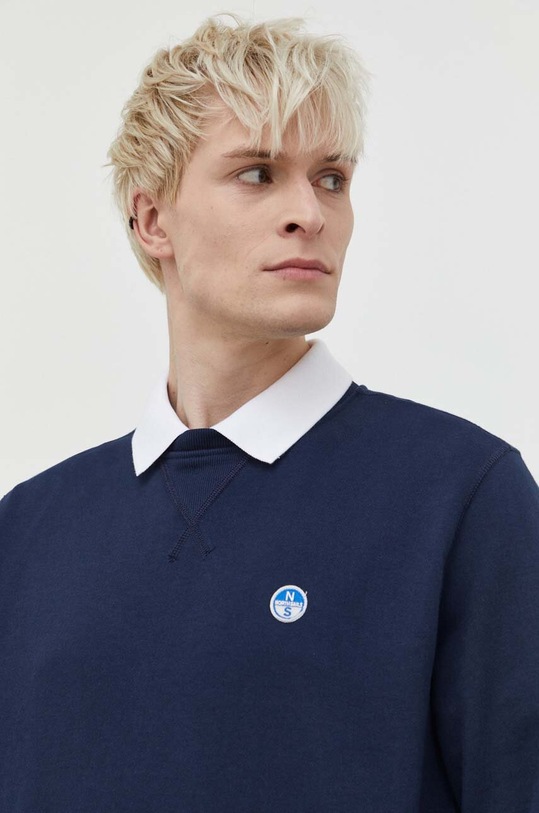 Βαμβακερή μπλούζα North Sails σκούρο μπλε 691220