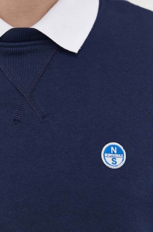 Βαμβακερή μπλούζα North Sails 691220 σκούρο μπλε