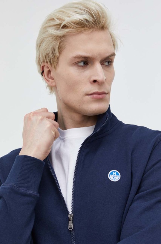 North Sails felpa in cotone blu navy 691221