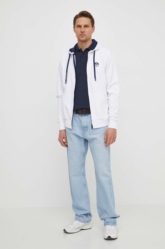 North Sails bluza bawełniana 691224 biały SS24