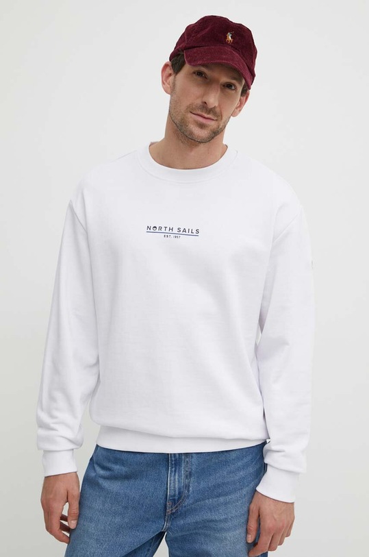 North Sails bluza bawełniana biały 691226