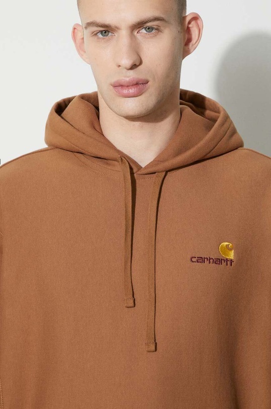 Mikina Carhartt WIP Hooded American Script Sweat I028279.HZXX hnědá