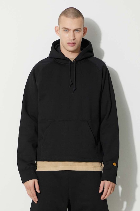 Carhartt WIP sweatshirt Hooded Chase Sweat plain black I033661.00FXX