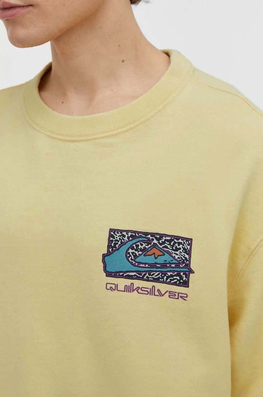 Bavlněná mikina Quiksilver EQYFT04941 žlutá