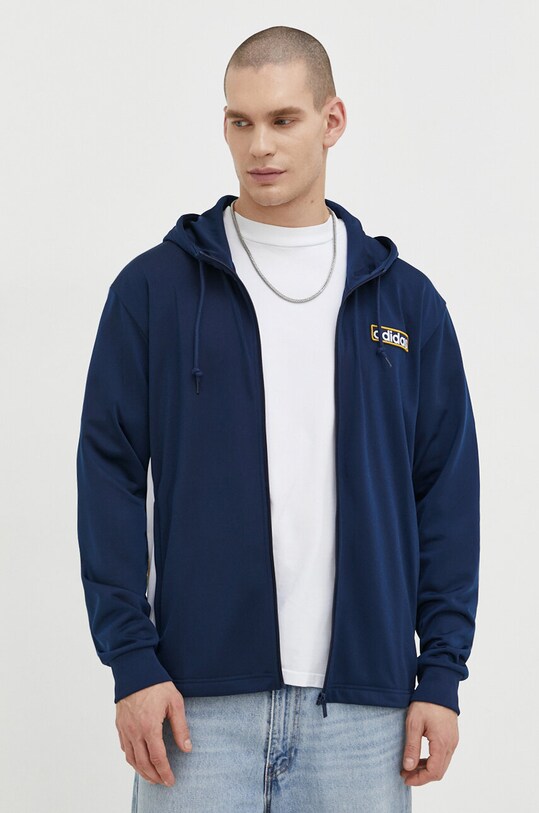 Суичър adidas Originals Adicolor Adibreak Full-Zip Hoodie с качулка син IM8208