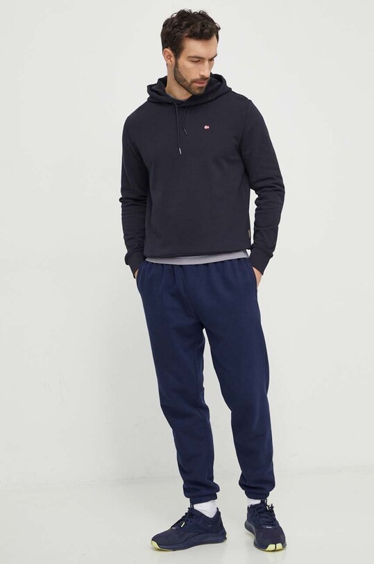 Napapijri bluza bawełniana Balis NP0A4H8A0411 granatowy SS24