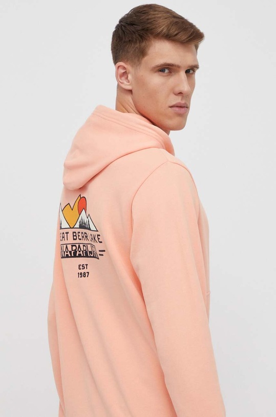 Ρούχα Βαμβακερή μπλούζα Napapijri B-Boyd B-Boyd NP0A4HP2P1I1 πορτοκαλί