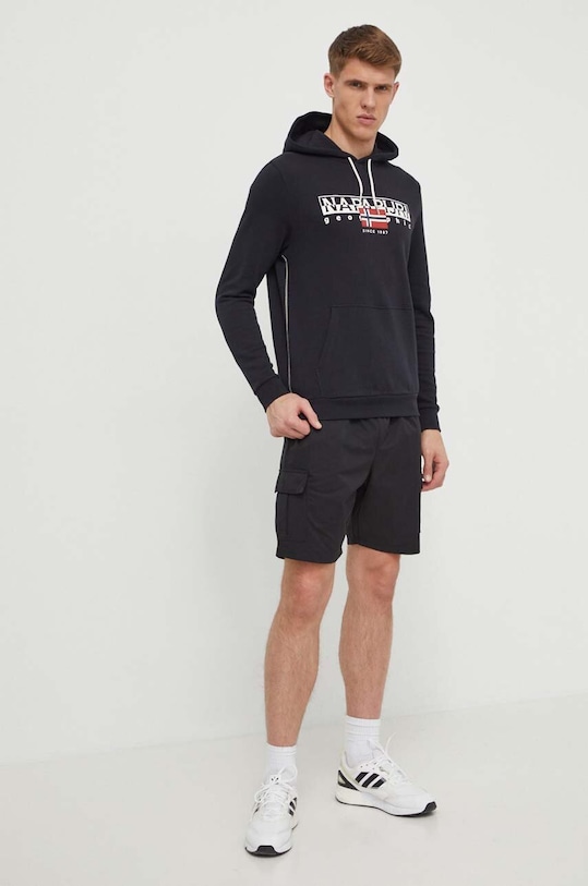 Napapijri bluza bawełniana B-Aylmer NP0A4HTL0411 czarny SS24