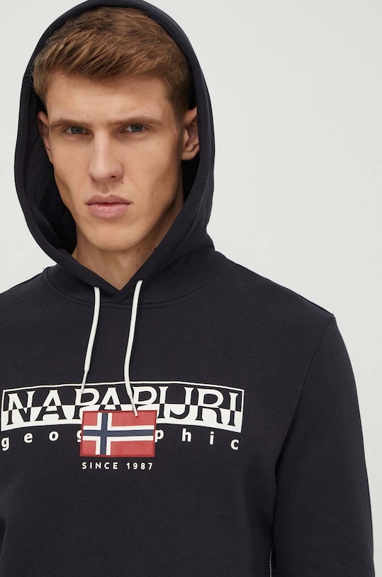 Napapijri bluza bawełniana B-Aylmer czarny NP0A4HTL0411