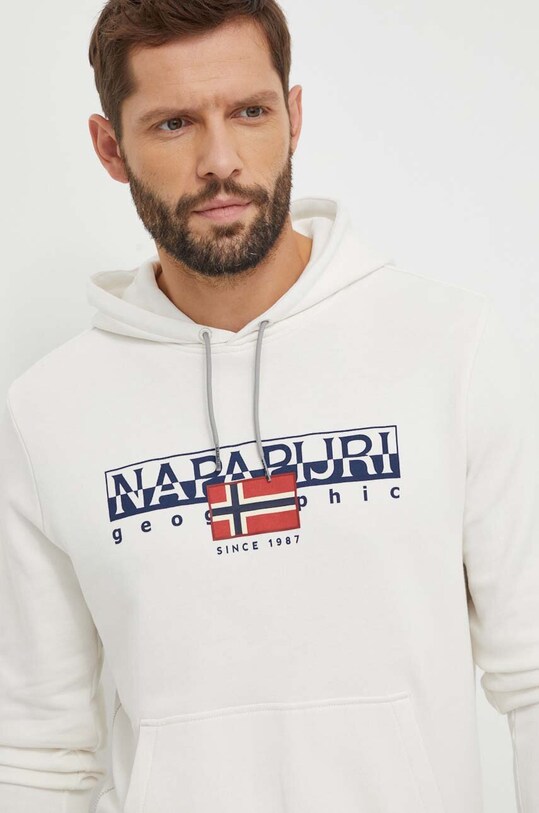 Napapijri hanorac de bumbac bej NP0A4HTLN1A1