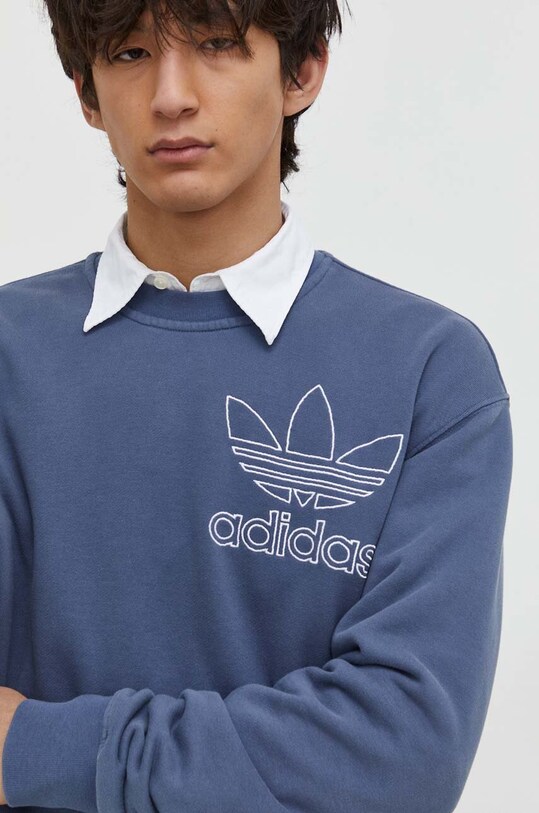 Хлопковая кофта adidas Originals голубой IR7999