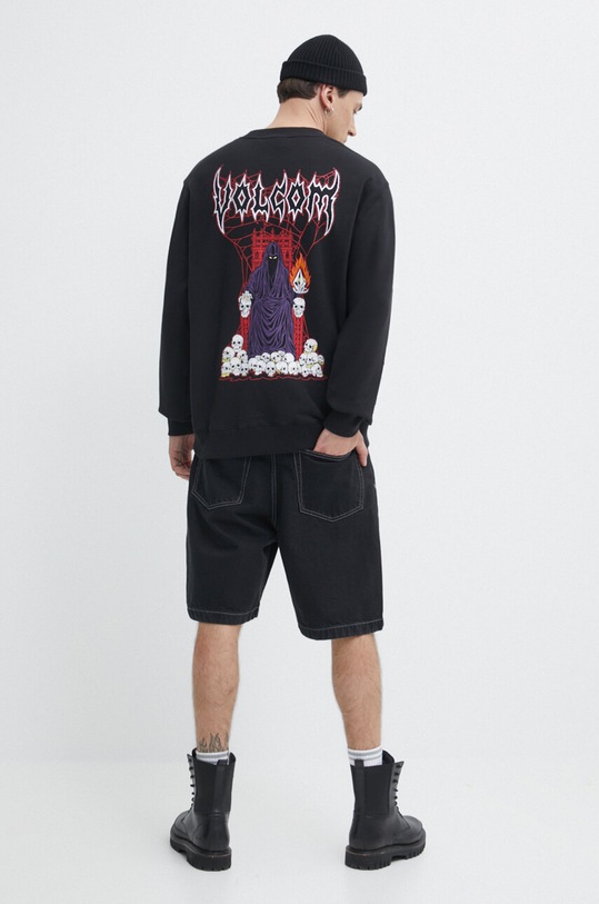 Volcom bluza bawełniana nadruk czarny A4612413