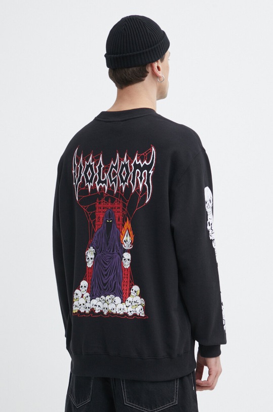 Volcom bluza bawełniana A4612413 czarny SS24