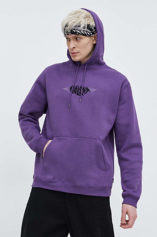 Mikina Volcom s kapucí fialová A4112408
