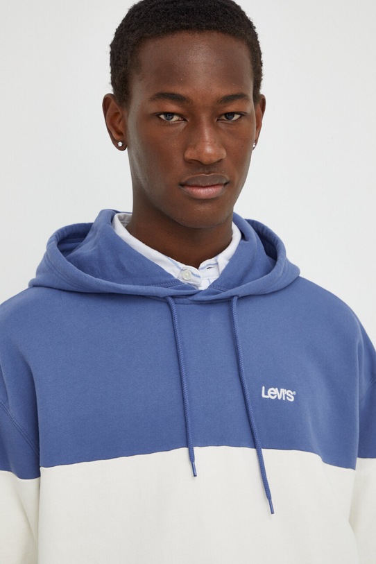 Bavlněná mikina Levi's modrá A7586