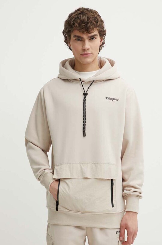 Mikina Sixth June s kapucňou béžová 25008