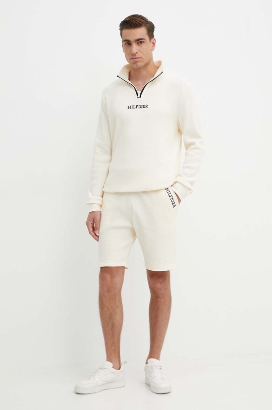 Tommy Hilfiger bluza bawełniana UM0UM03095 beżowy SS24