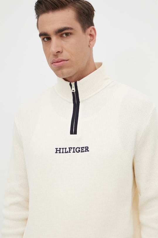 Tommy Hilfiger bluza bawełniana beżowy UM0UM03095