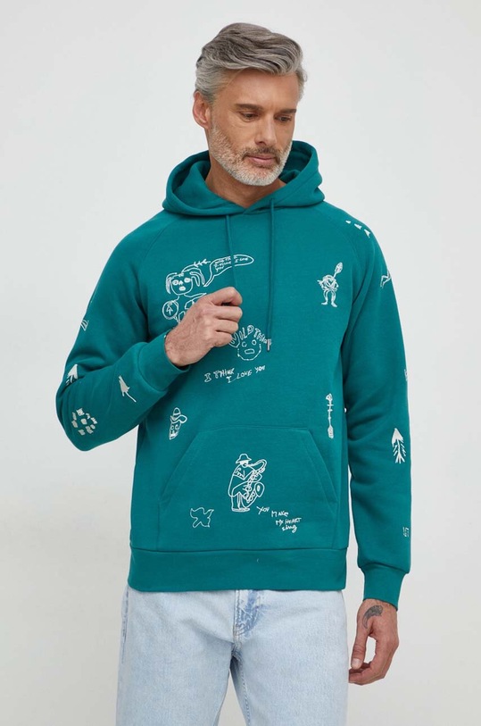Desigual bluza imprimeu verde 24SMSK13