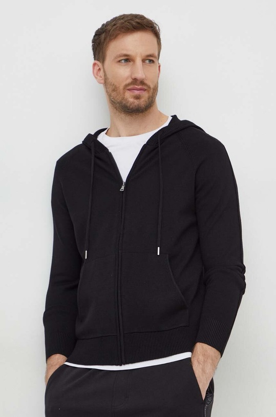 Sisley cardigan uni negru 1UYWS500D
