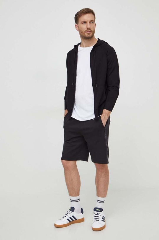 Sisley cardigan 1UYWS500D negru SS24