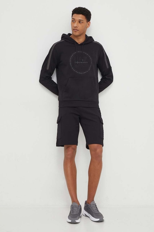 EA7 Emporio Armani bluza bawełniana PJTKZ.3DPM65.1200 czarny SS24