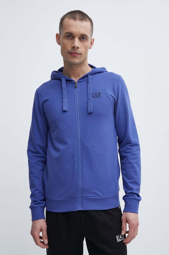 Bavlněná mikina EA7 Emporio Armani fialová PJ05Z.8NPM03.1557