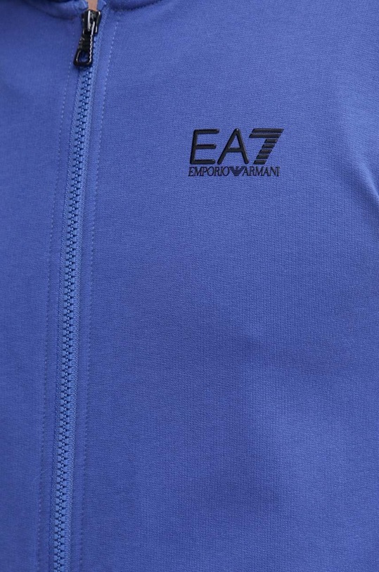 Bavlněná mikina EA7 Emporio Armani PJ05Z.8NPM03.1557 fialová