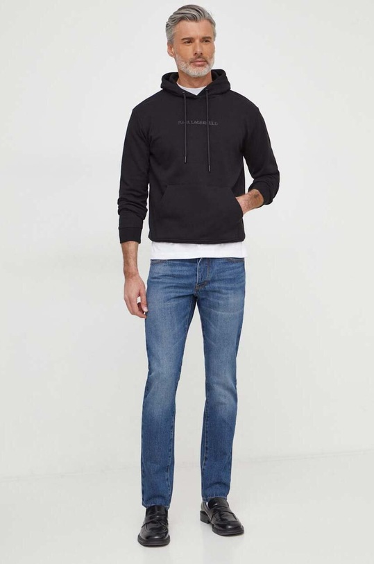 Bavlněná mikina Karl Lagerfeld 542941.705431 černá SS24