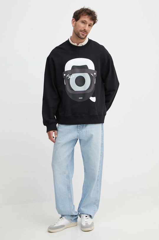 Bavlněná mikina Karl Lagerfeld Dour Darcel X Karl 542930.705098 černá SS24