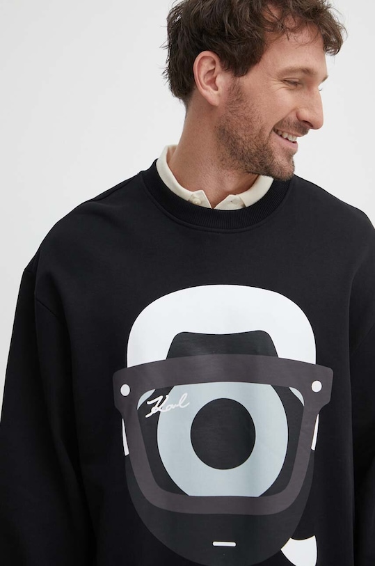 Bavlněná mikina Karl Lagerfeld Dour Darcel X Karl černá 542930.705098