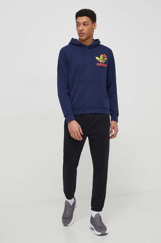 Хлопковая кофта adidas Originals IM9682 тёмно-синий SS24