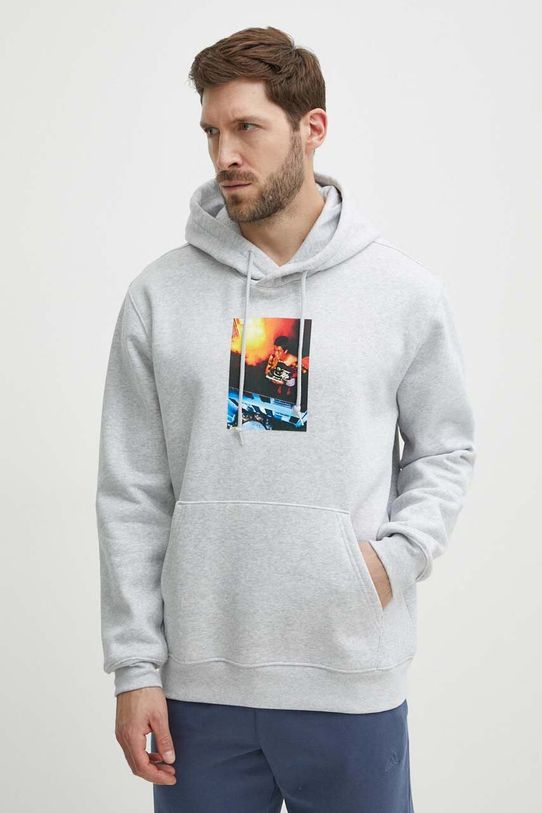 Mikina adidas Originals melanž sivá IS2907