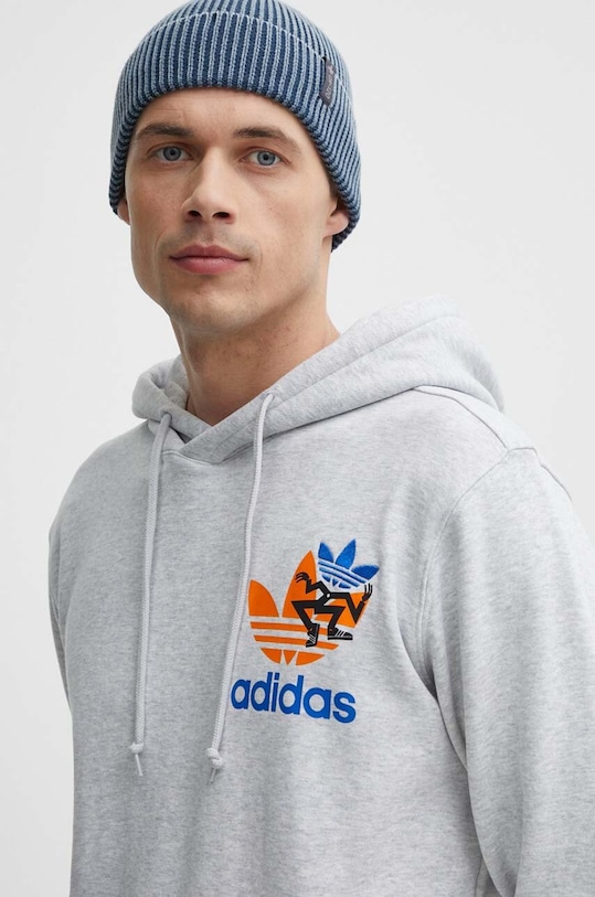 Хлопковая кофта adidas Originals серый IS2913