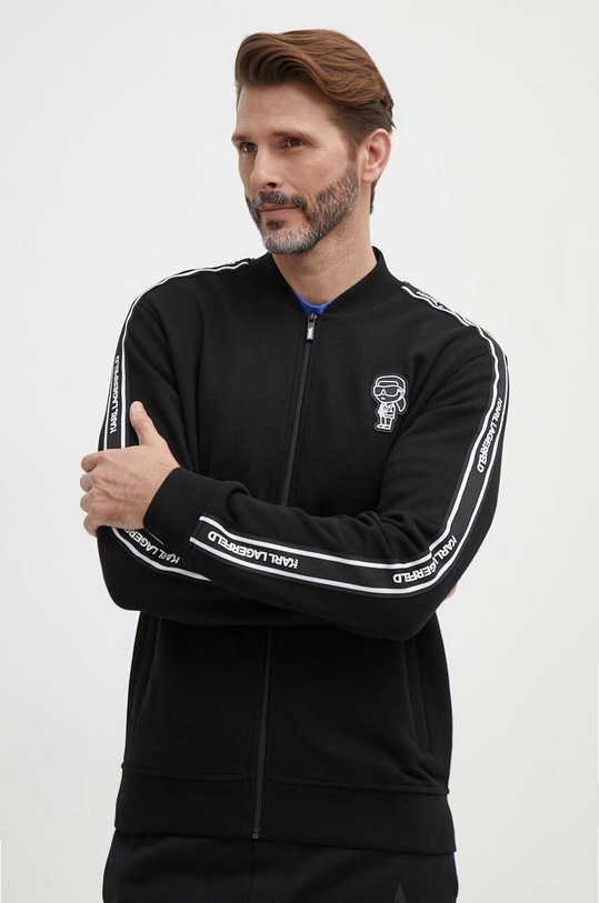 Karl Lagerfeld bluza aplikacja czarny 542900.705038