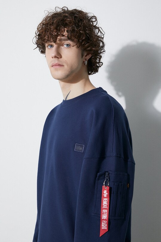 Alpha Industries felpa Essentials RL 146303 blu navy