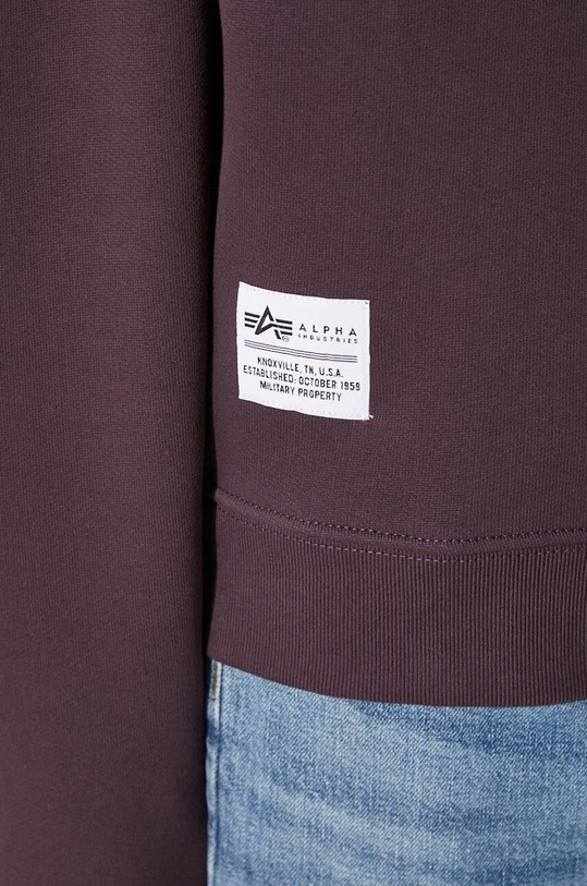 Dukserica Alpha Industries Logo BP 146304 ljubičasta