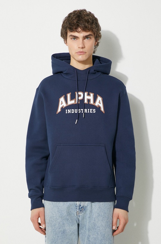 Alpha Industries bluza College Hoody z kapturem granatowy 146331