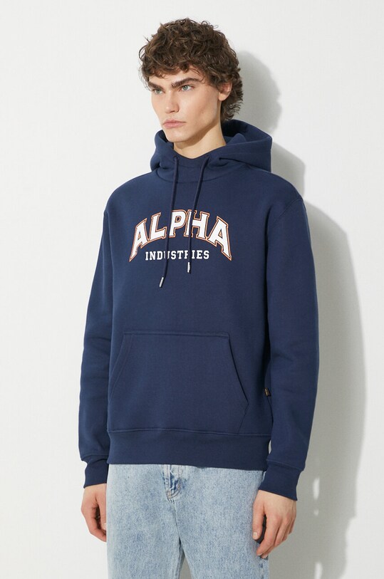 Alpha Industries bluza College Hoody bleumarin 146331