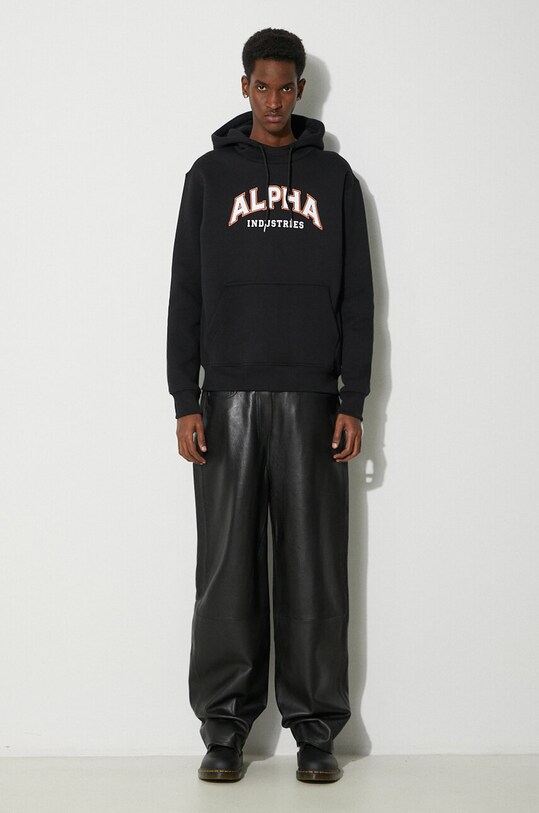 Alpha Industries felpa College Hoody 146331 nero SS24