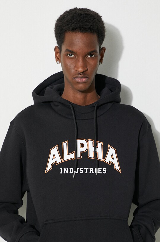Alpha Industries felpa College Hoody 146331 nero