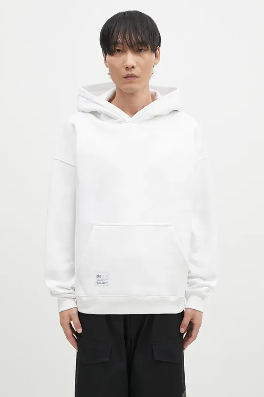 Μπλούζα Alpha Industries Logo BP Hoody στάμπα λευκό 146336