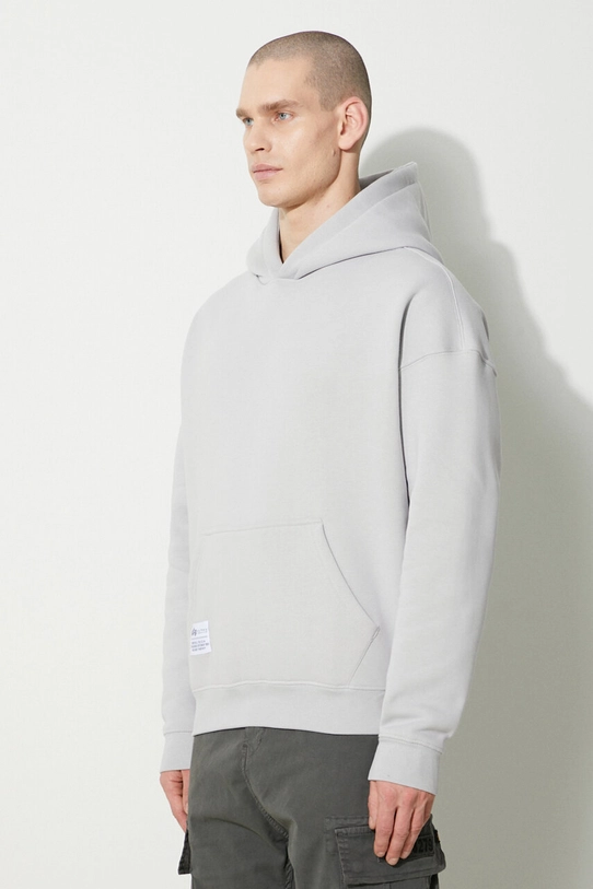 Mikina Alpha Industries Logo BP Hoody sivá 146336